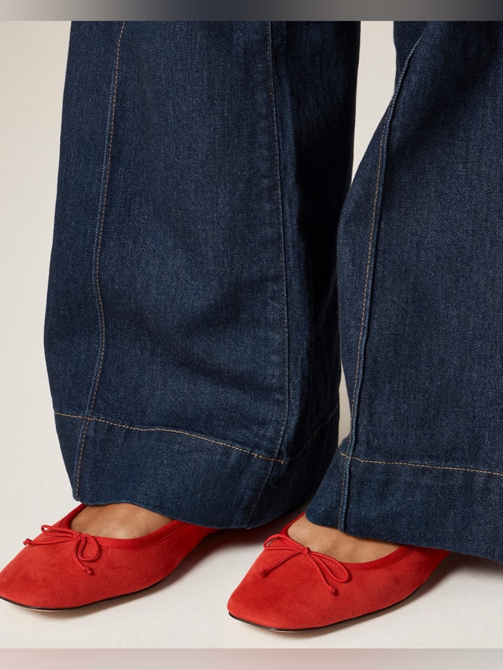 $178 msrp nwot j crew Quinn ballet flat red persimmon size 6.5 suede